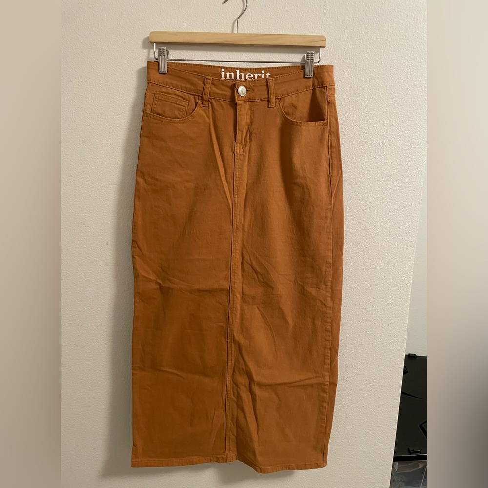 Inherit Co. Stella Maxi Skirt Burnt Camel Size 8